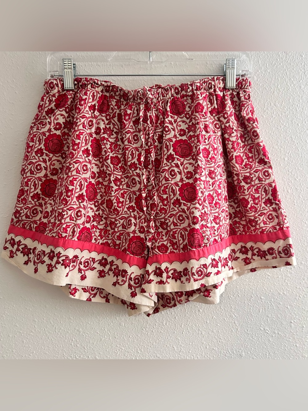 Universal Thread Pink Floral Border Drawstring Shorts